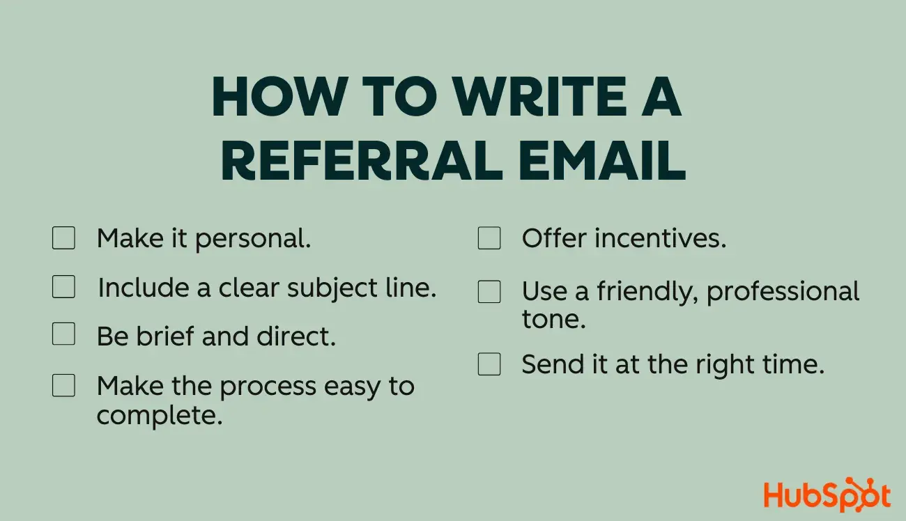 how to write a referral email