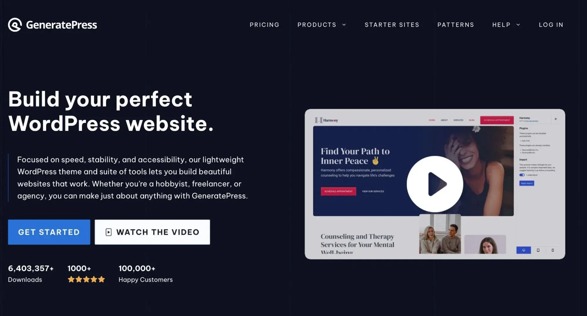 the generatepress wordpress theme.