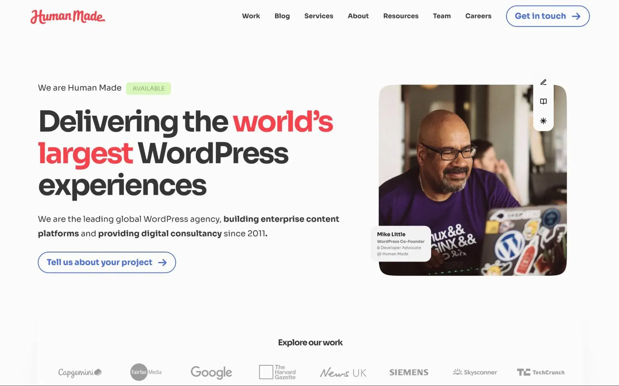 the human made wordpress development agency.