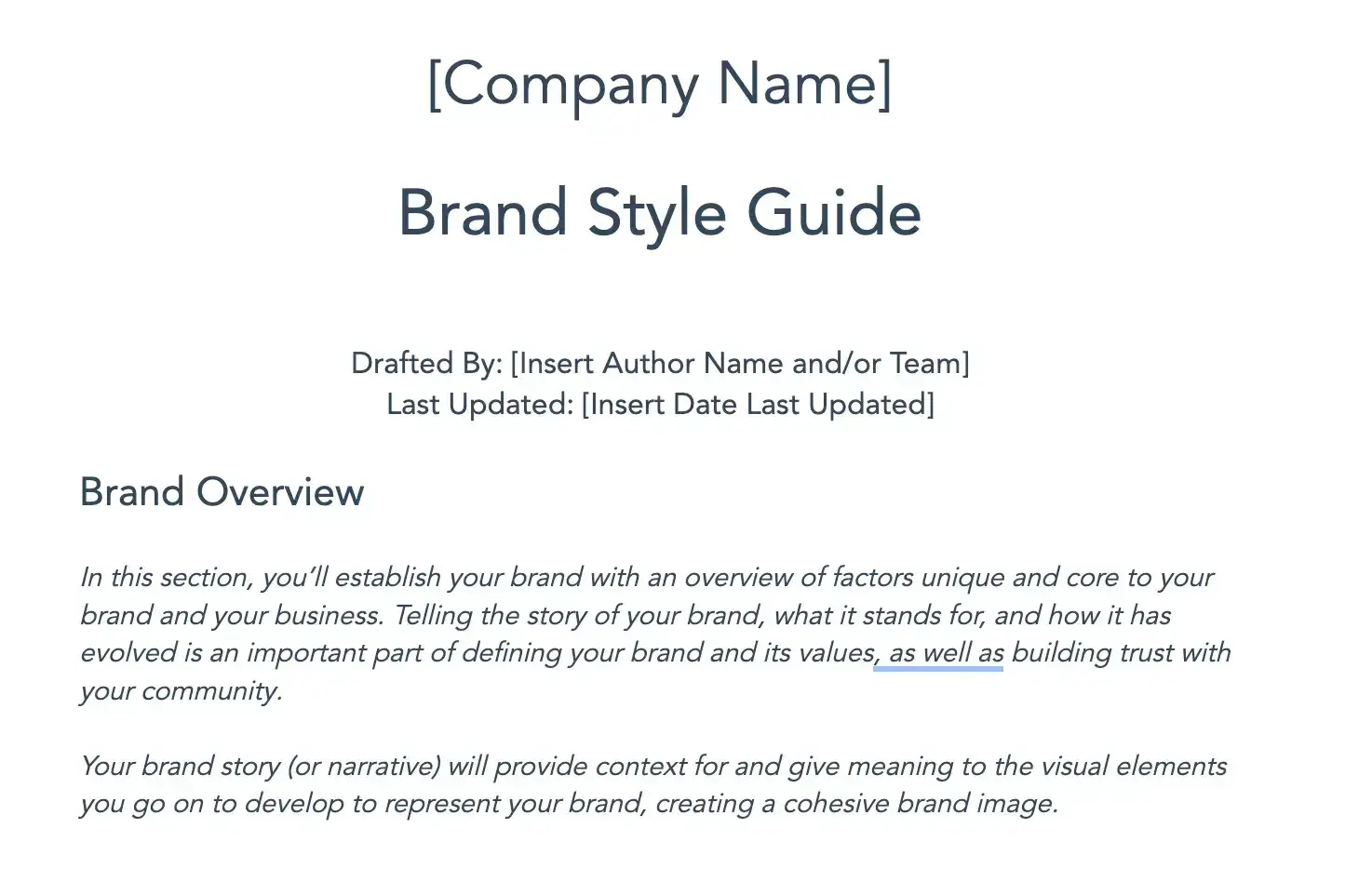 how to build a website from scratch: brand style guide document