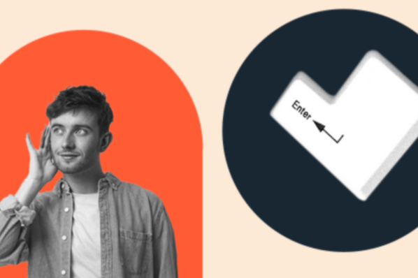 how to create a forum on wordpress: image shows a person listening and a keyboard key nearby 