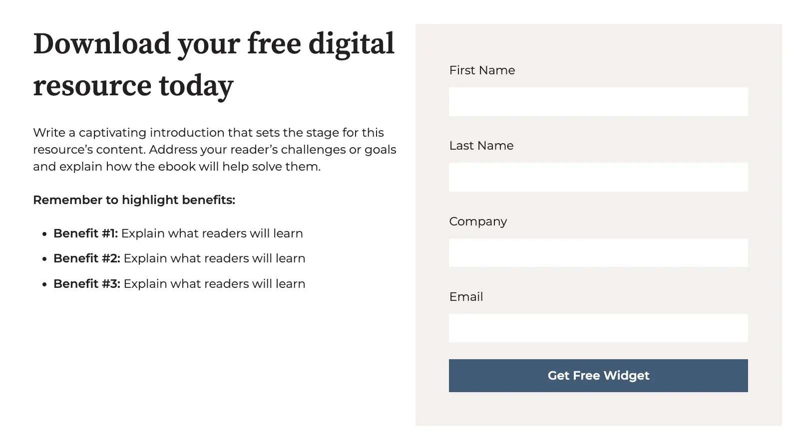 simple conversion hubspot html css landing page
