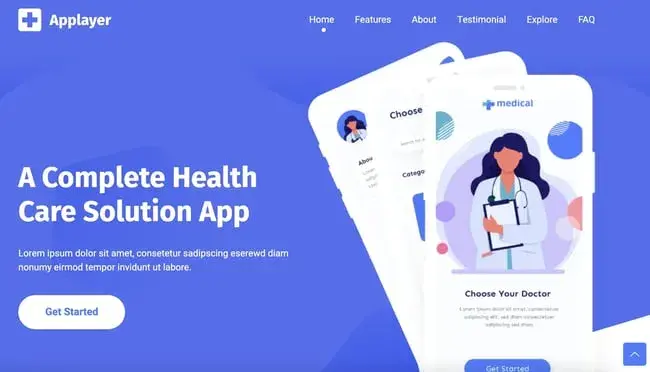 applayer html css landing page template