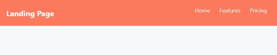 creating a landing page header section with css code