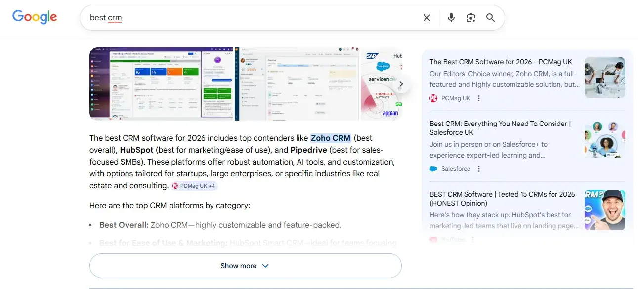 how to create an seo strategy, screenshot from google shows the power of mentions on third-party websites; seo teams creating an seo strategy should think about off-page seo tactics.