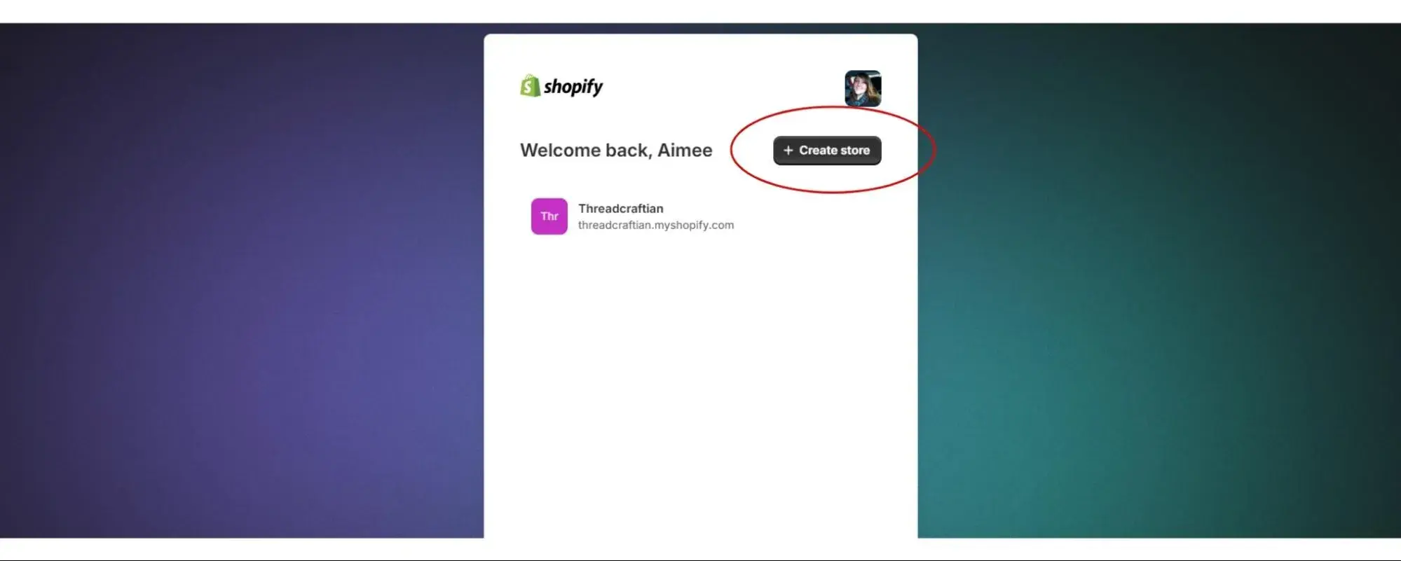 how to design a website: click create store