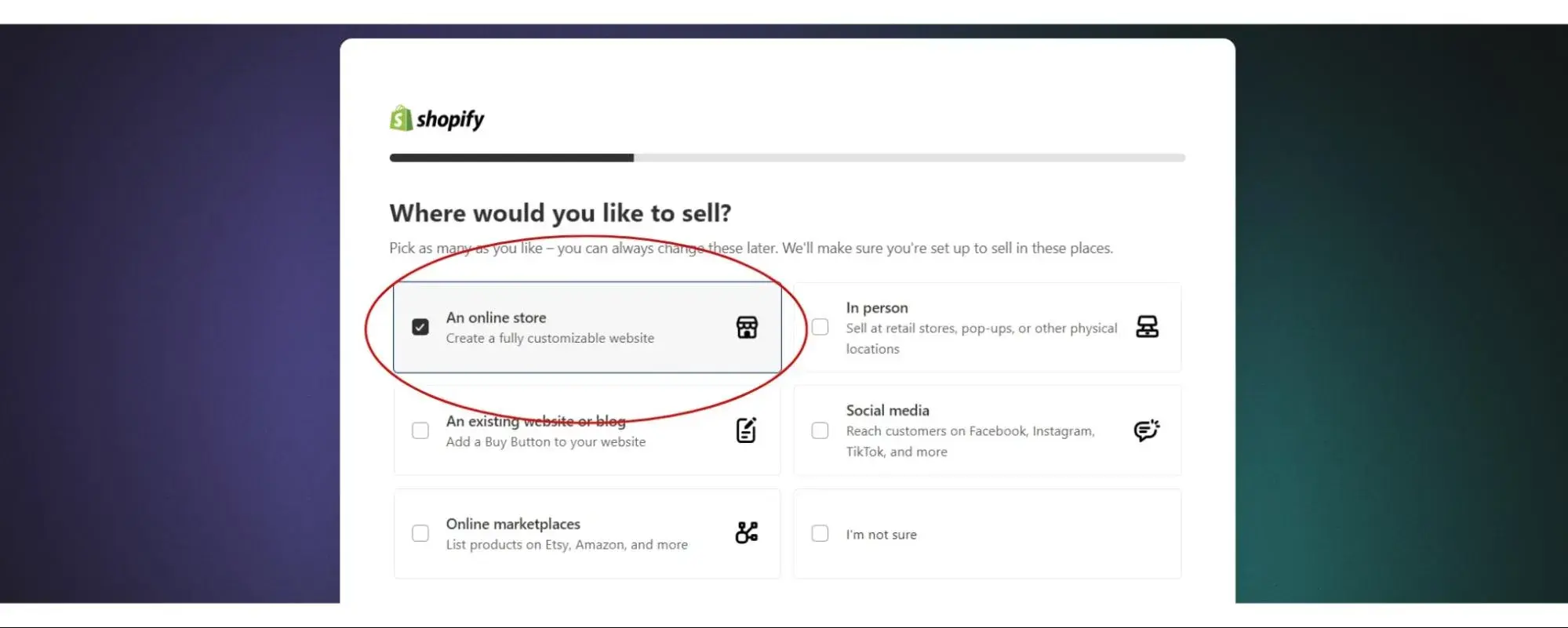 designing a website: choose an online store
