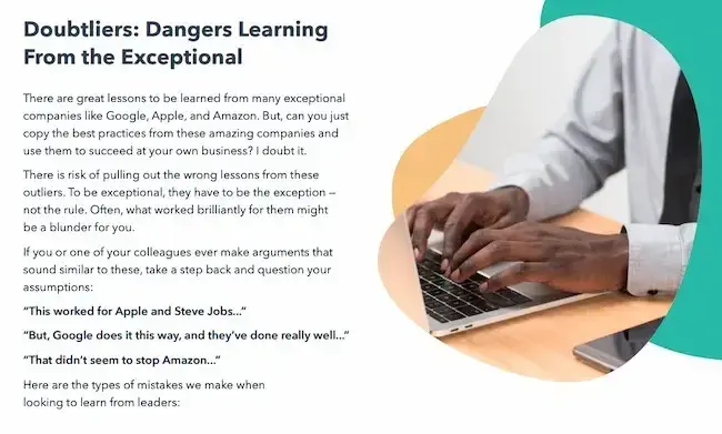 Screenshot showing a how to be a leader guide