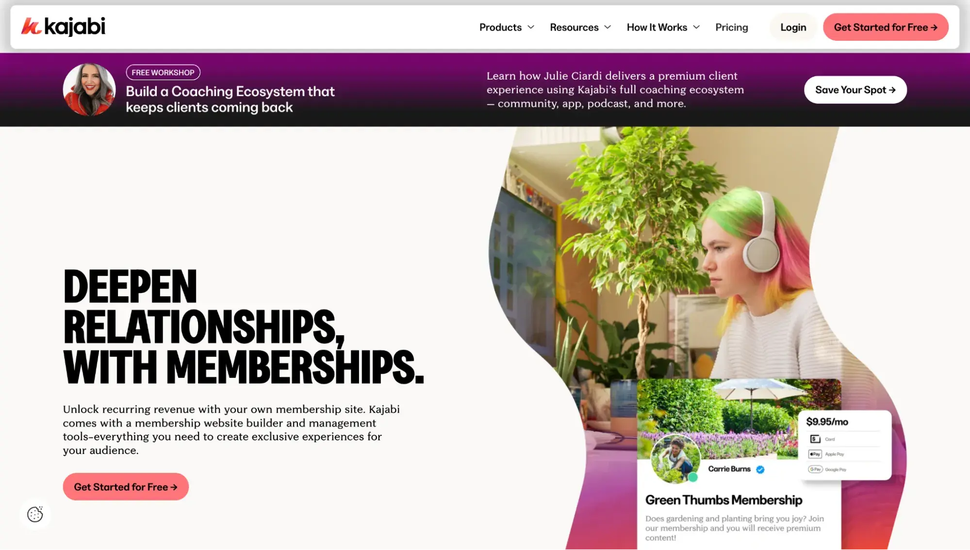 membership website builder: kajabi