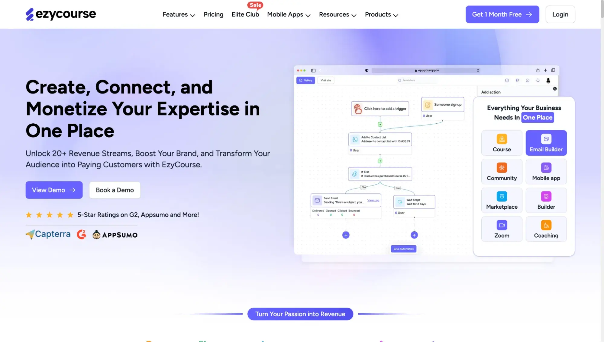 membership website builder: ezycourse