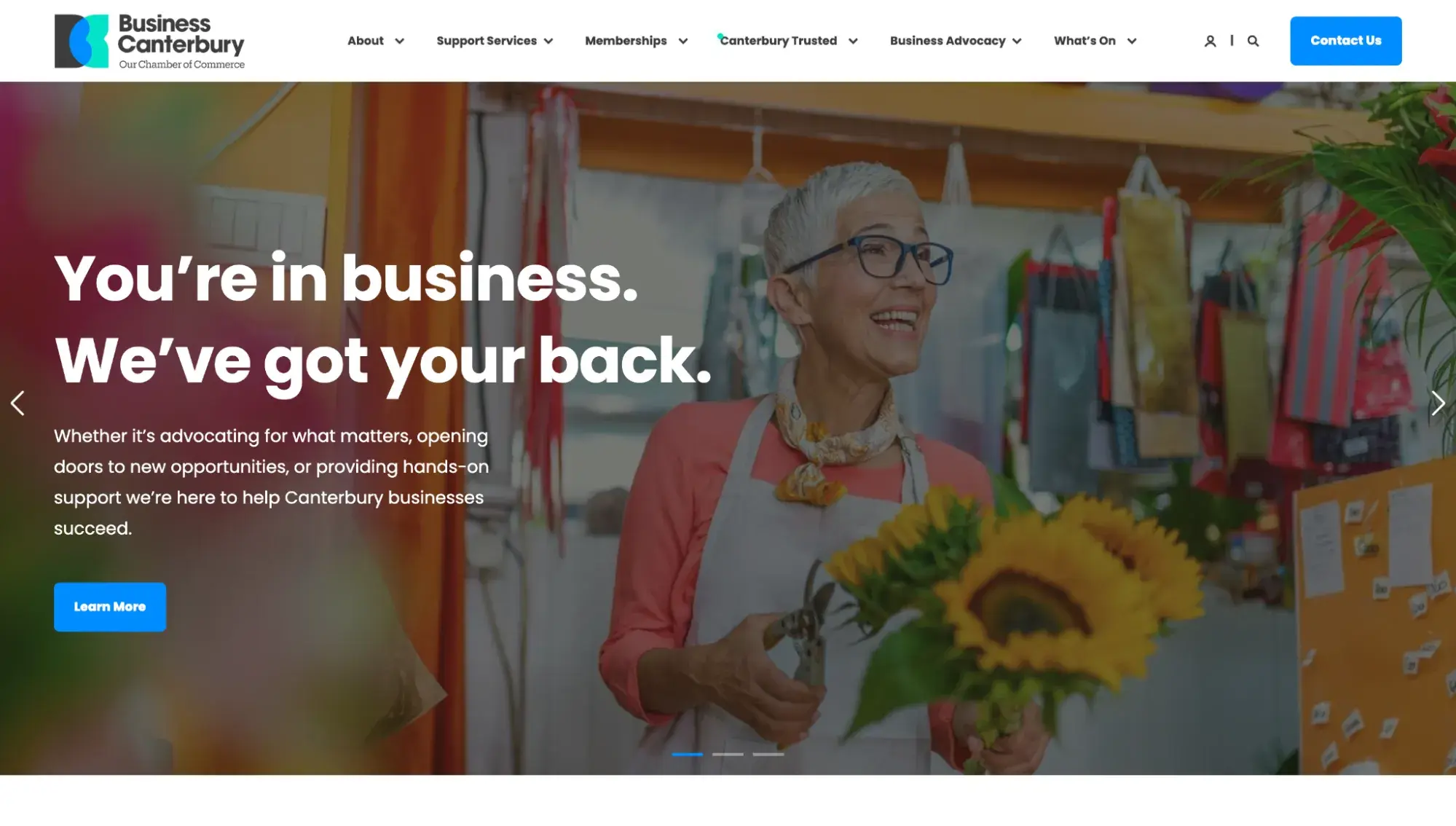 membership website example: business canterbury