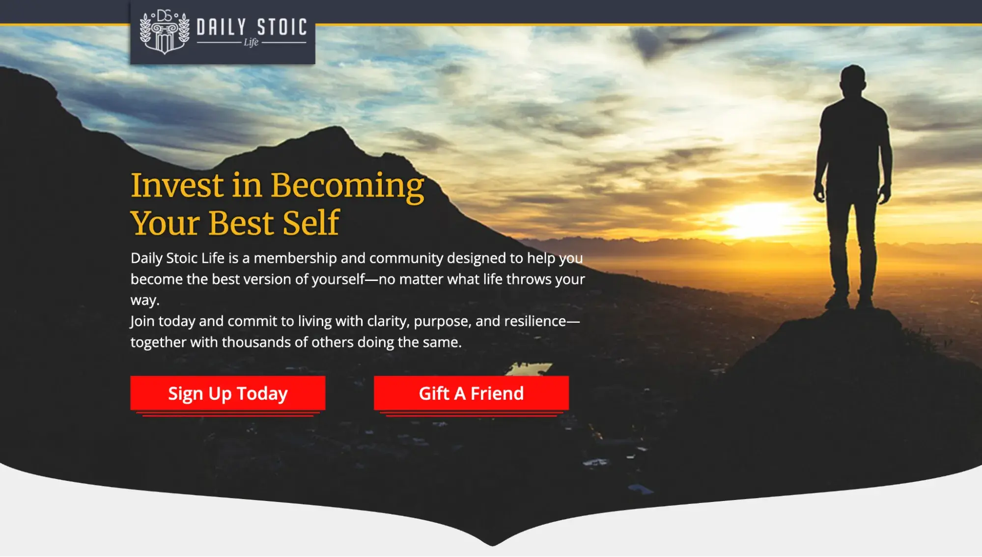 membership website example: the daily stoic