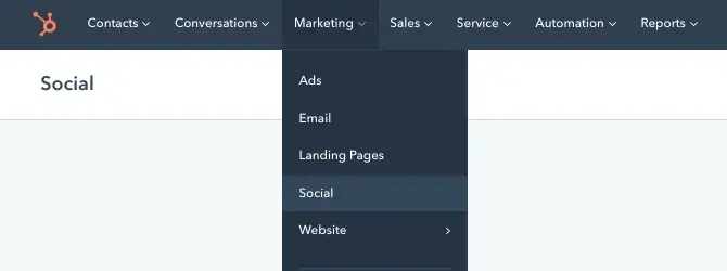 How to make a website: Go to the Social tab to connect your brands social media accounts to the website.