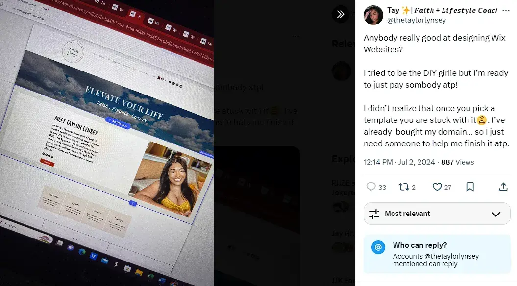 How to get a website for my business, Taylors situation