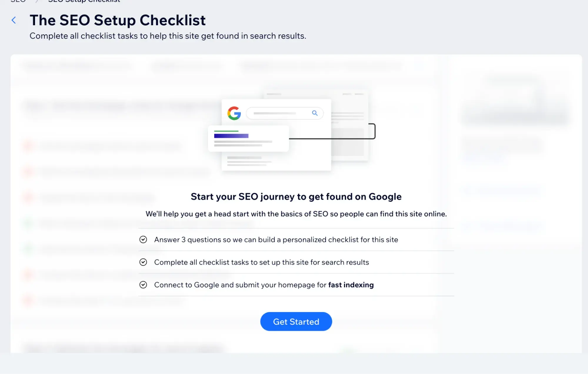 wix seo setup checklist