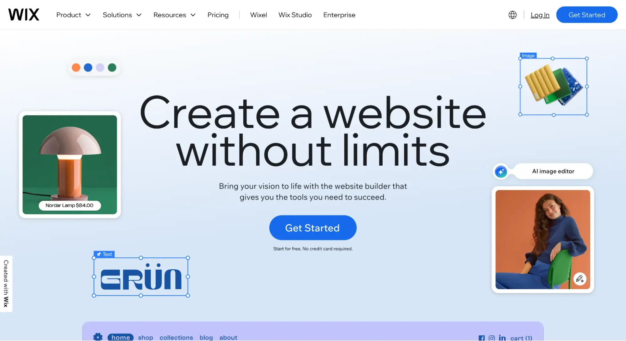 wix homepage