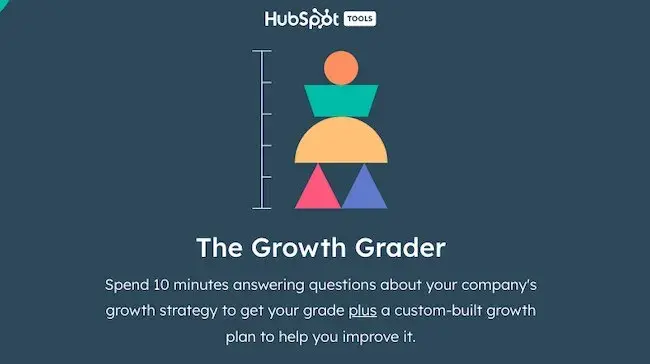 screenshot of hubspots growth grader resource