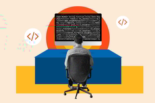 how to start Coding for beginners; student coding on a computer