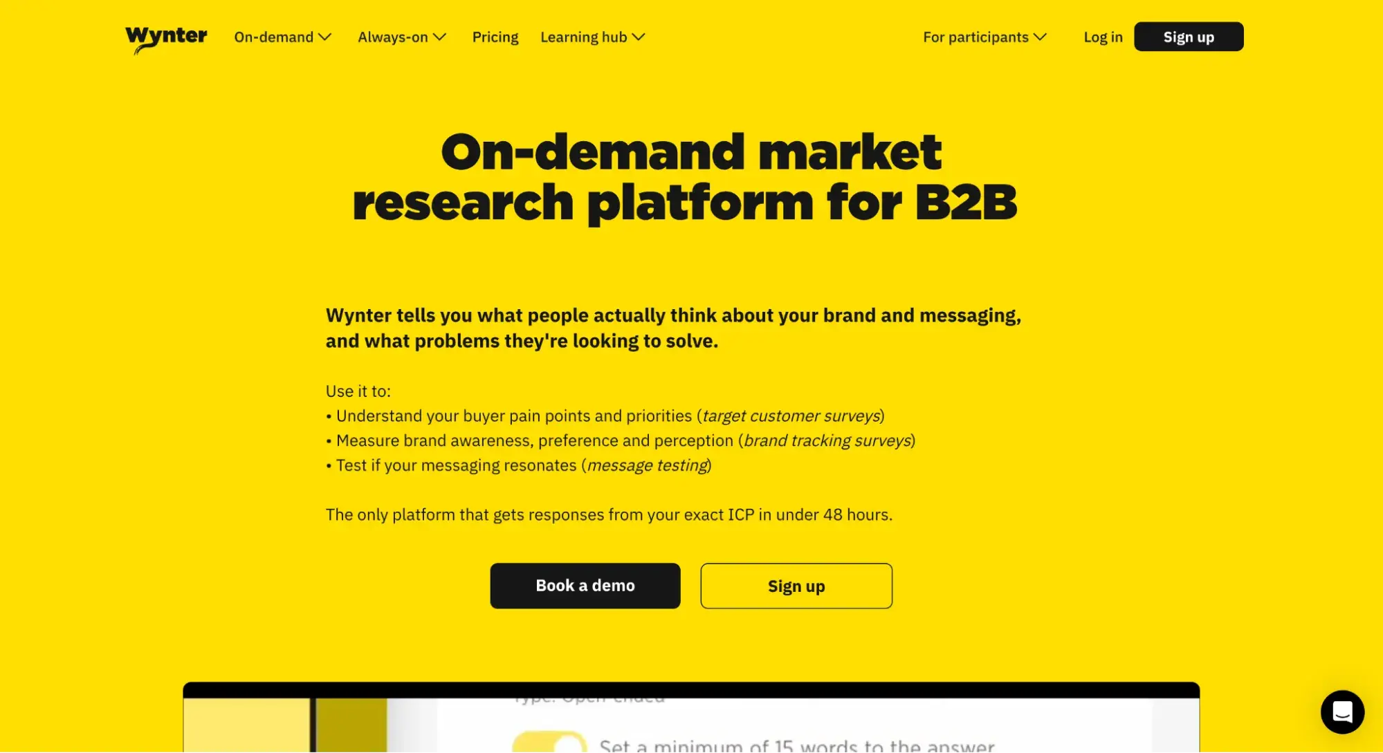wynters homepage from april 2025