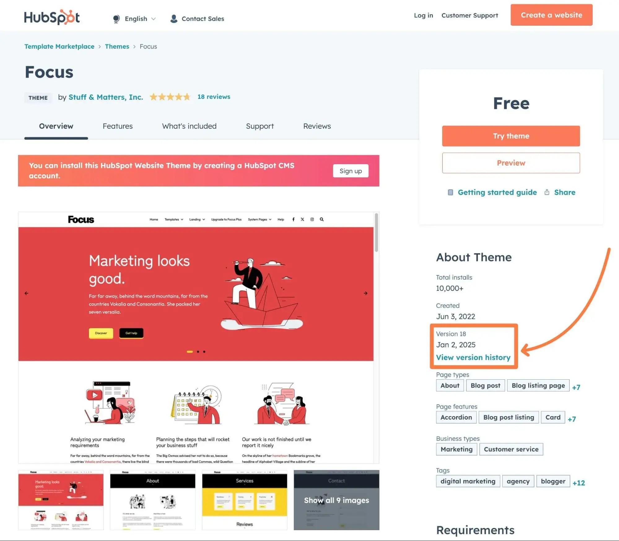 how to choose a website template: how to check a template's last update date.