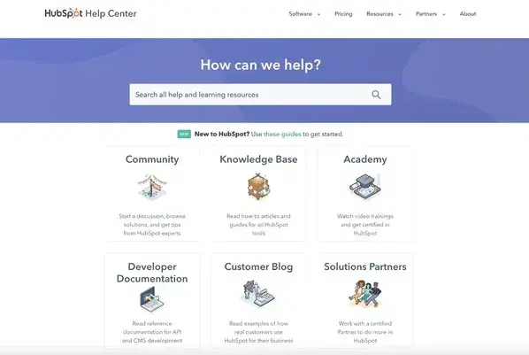 hubspot help center technical documentation example