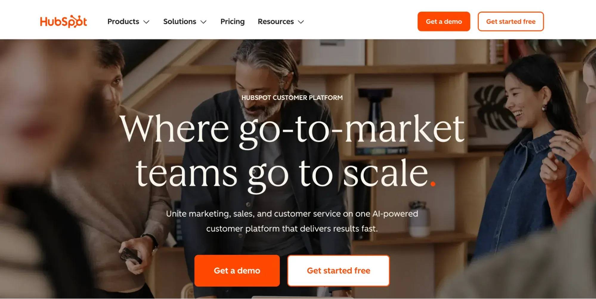value proposition example hubspot where go-to-market teams go to scale