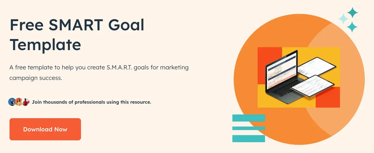 hubspot free smart goal template.