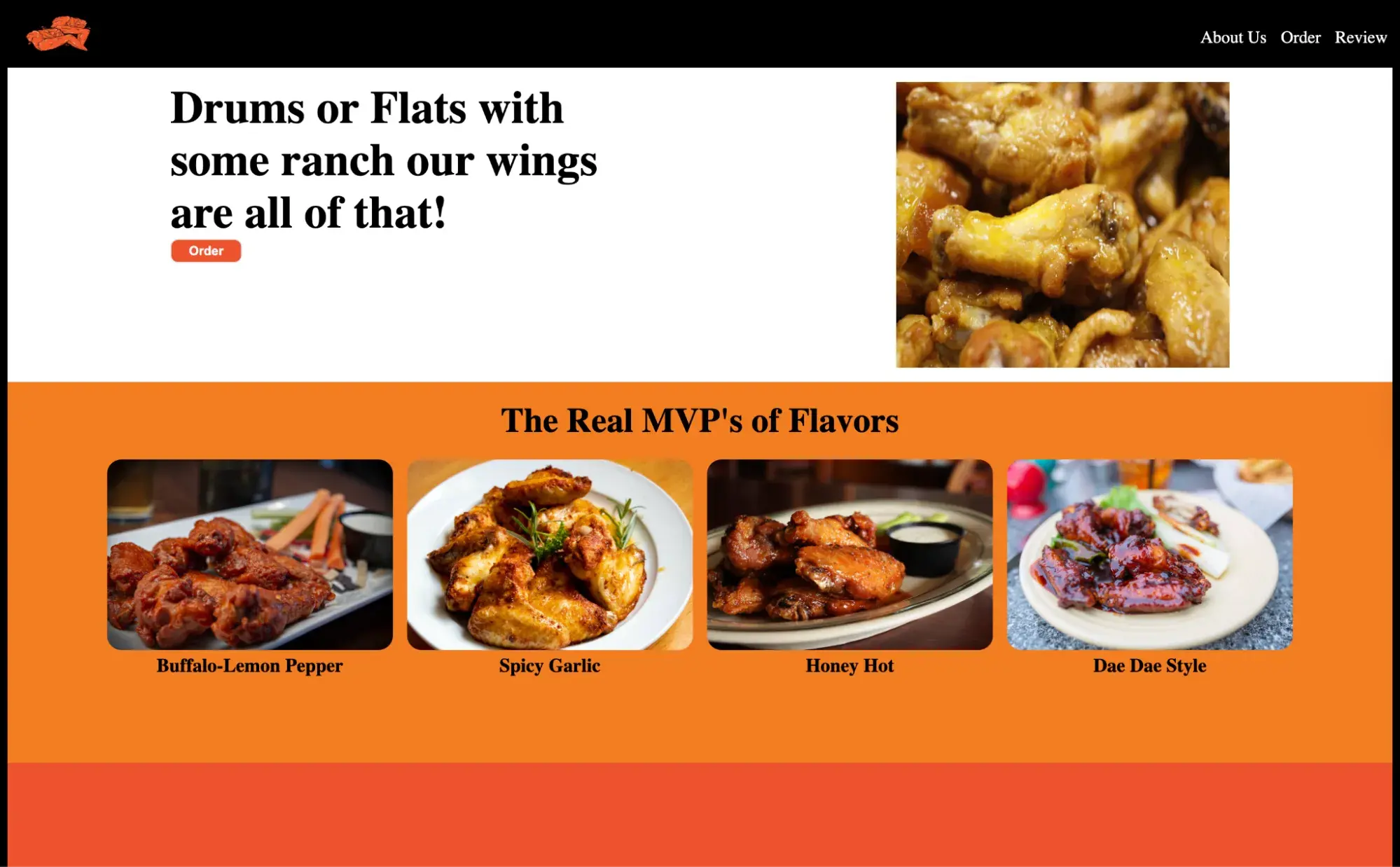 single-page business site example