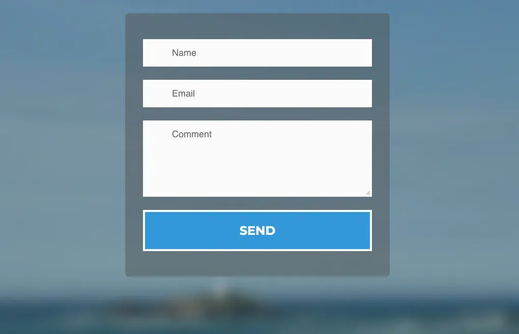 free html contact form with name, email, and comment