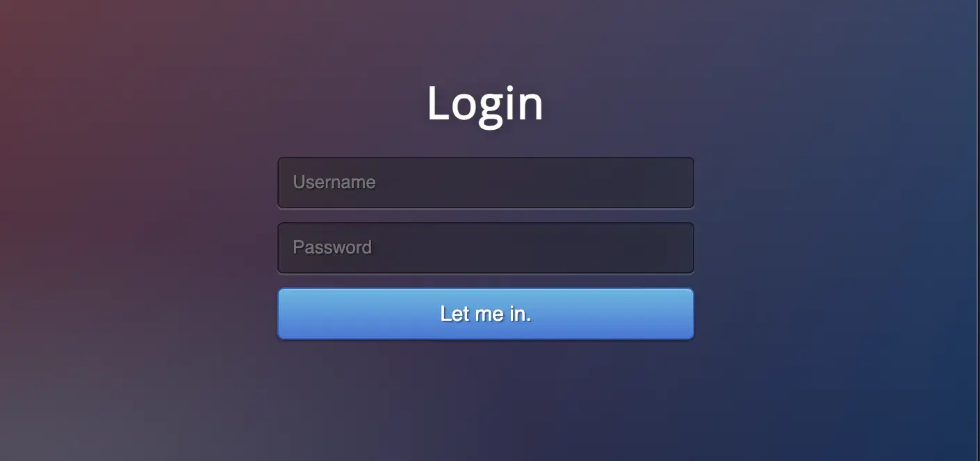 free html form template with input fields for username and template with an opaque background