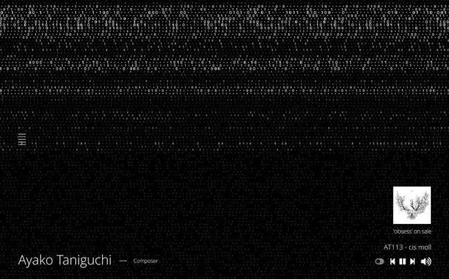 homepage of composer ayako taniguchi