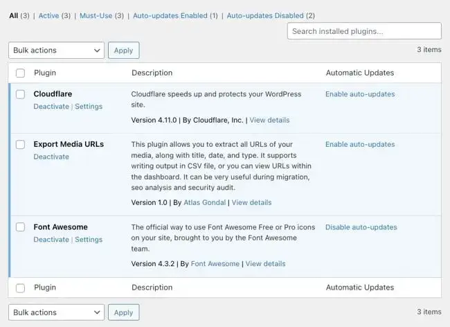 deactivating wordpress plugins to check on http 429 error