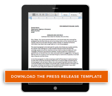download free press release template