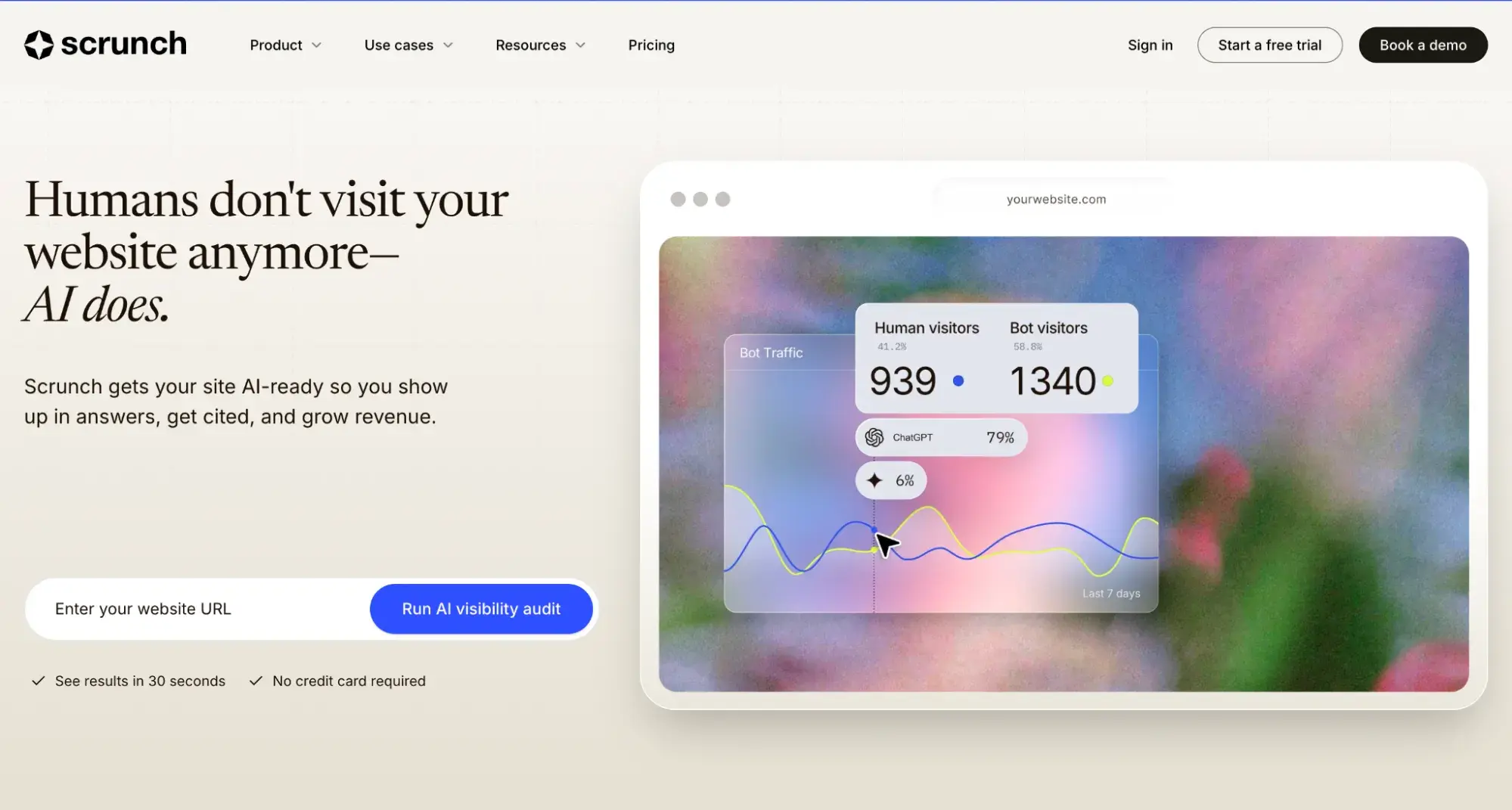 Scrunch homepage