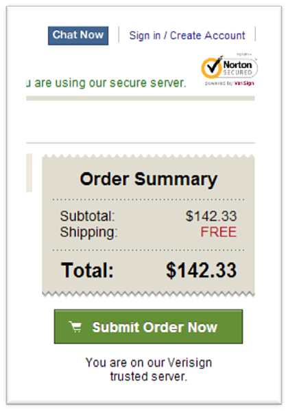 Message de sécurité commande e-commerce