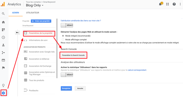 lier google search console et google analytics