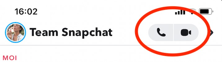 astuce snapchat de l'appel video