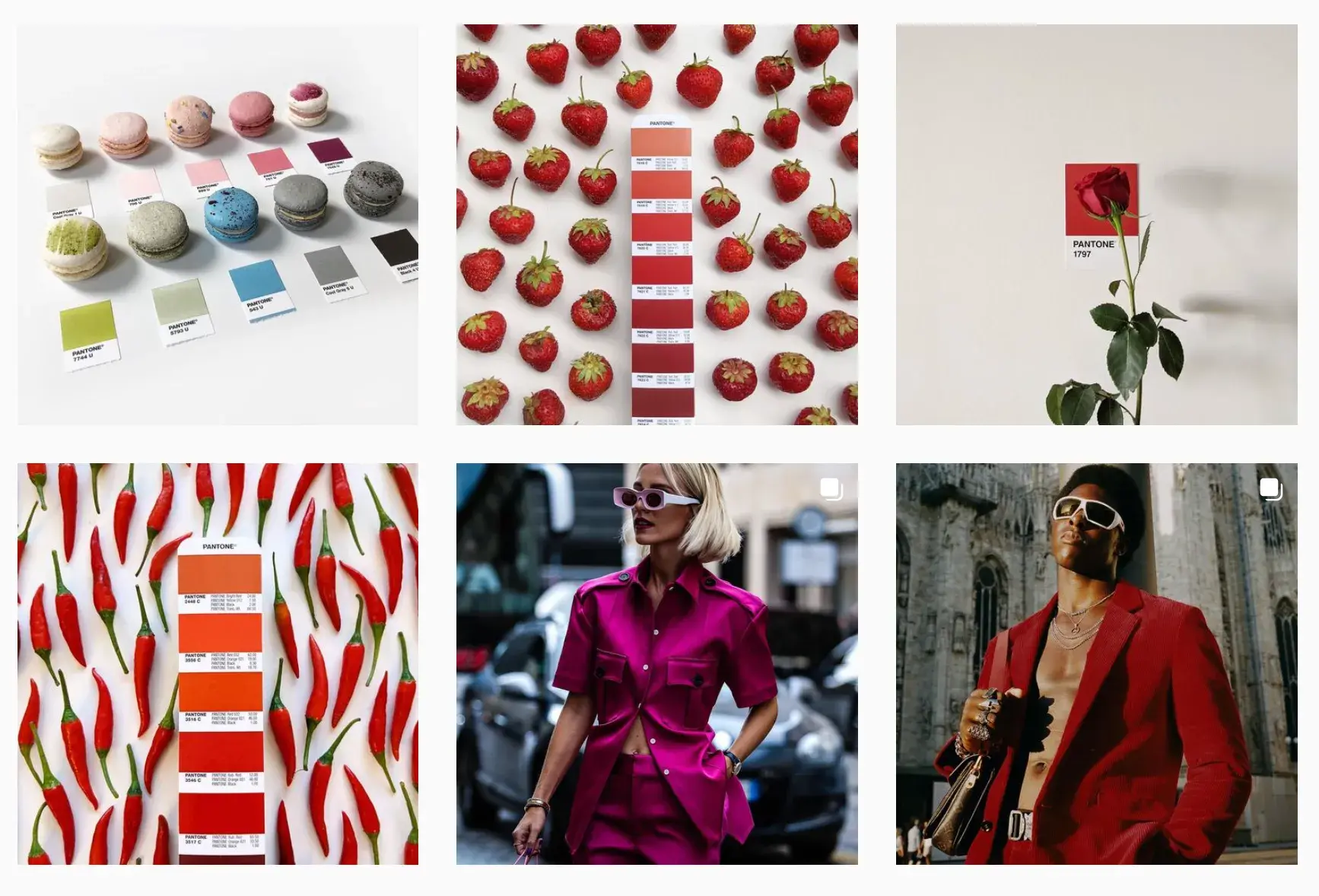 instagram posts, pantone