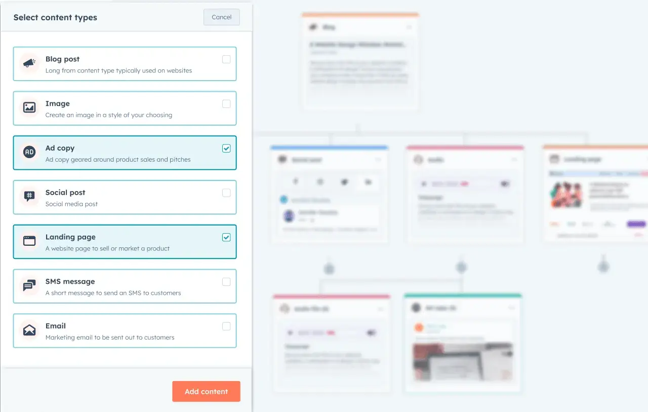 hubspots content remix screenshot