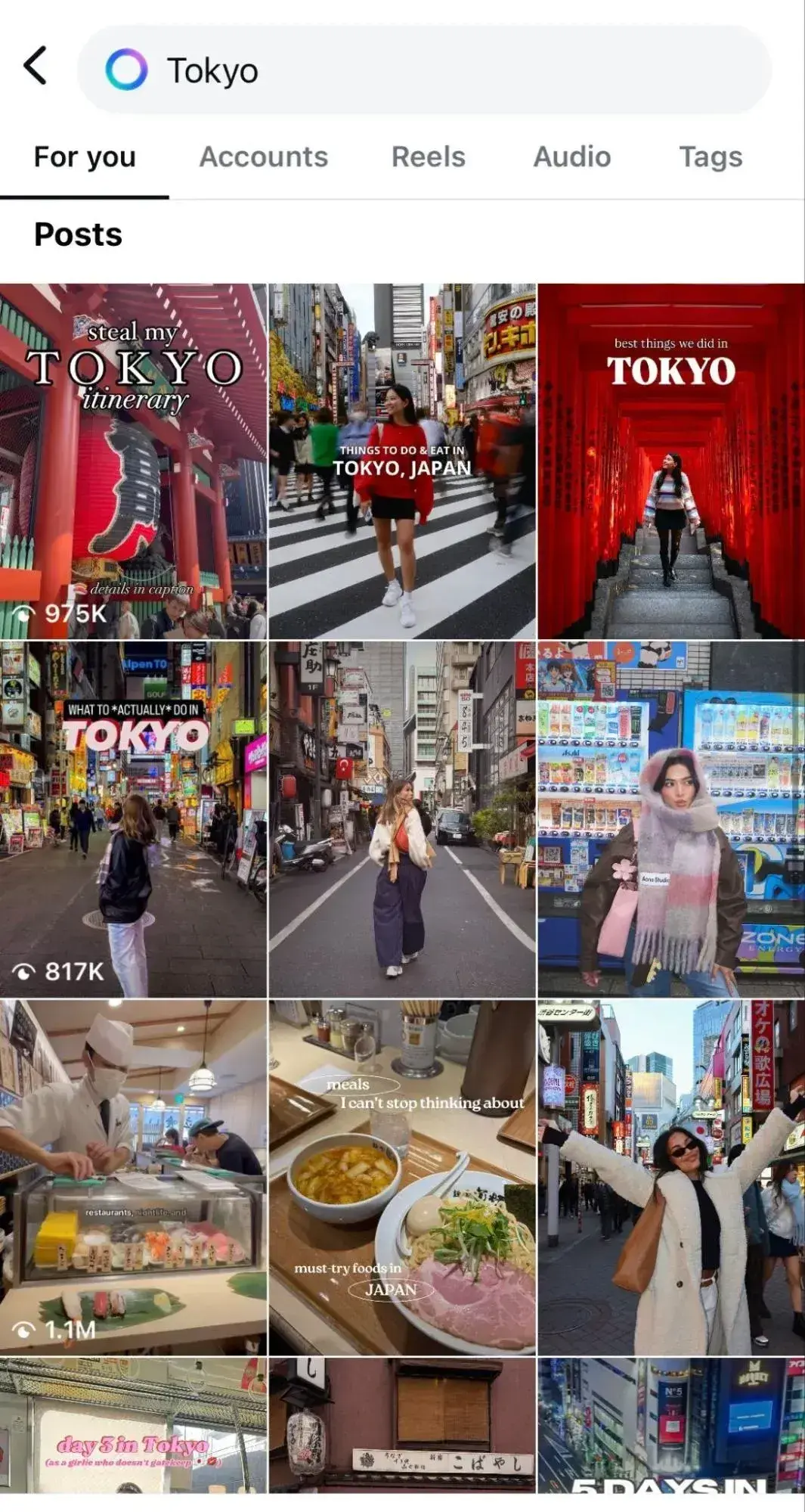 a screenshot showcasing instagrams geotagging feature