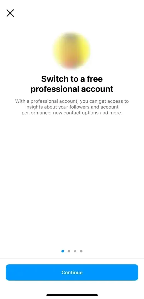 a screenshot demonstrating how to create an instagram business profile