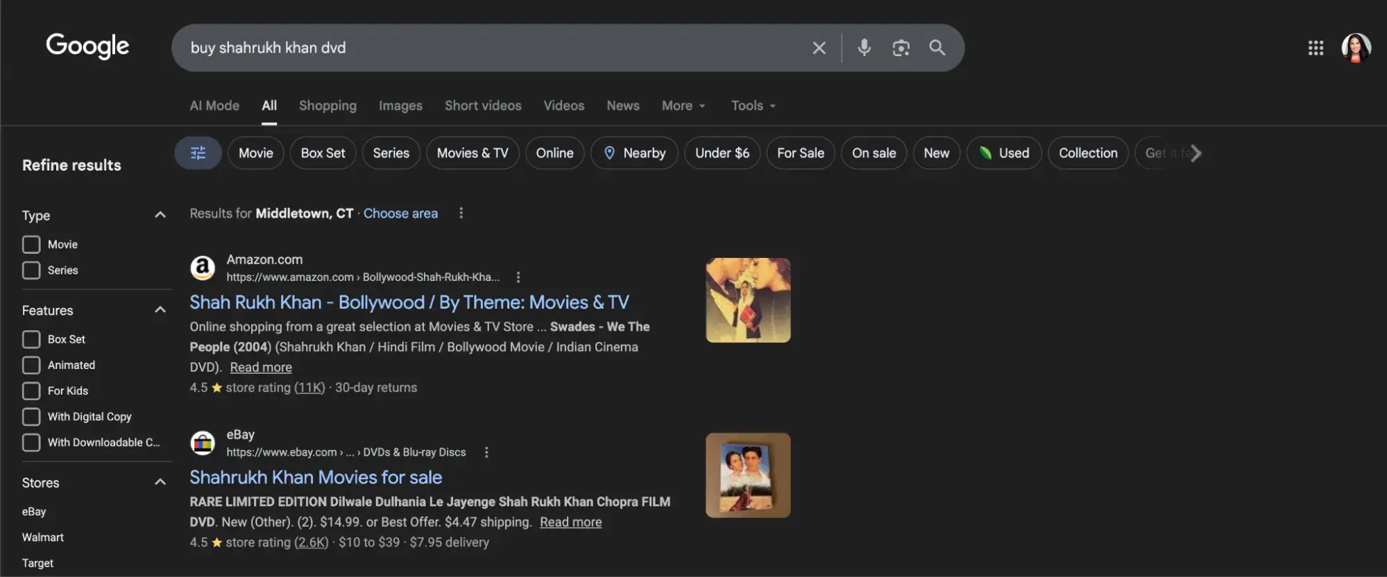 is killing website traffic; conversion-focused query buy shahrukh khan dvd doesnt return ai overview