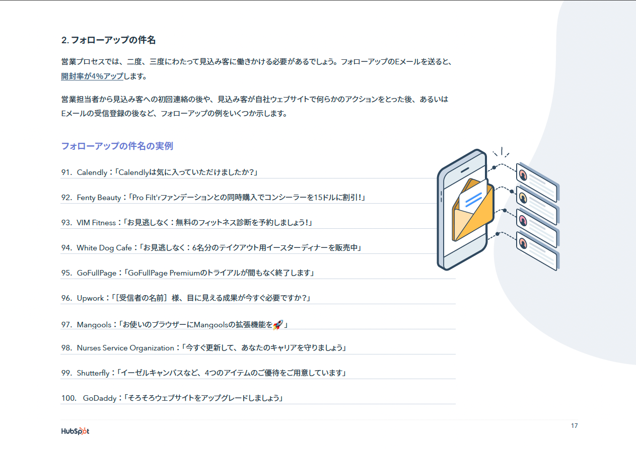 HubSpot担当者が実際にクリックしたEメールの件名100選_011