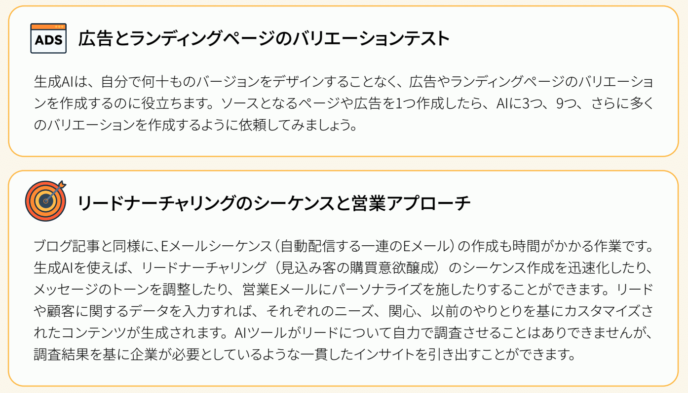 生成AIの使用例