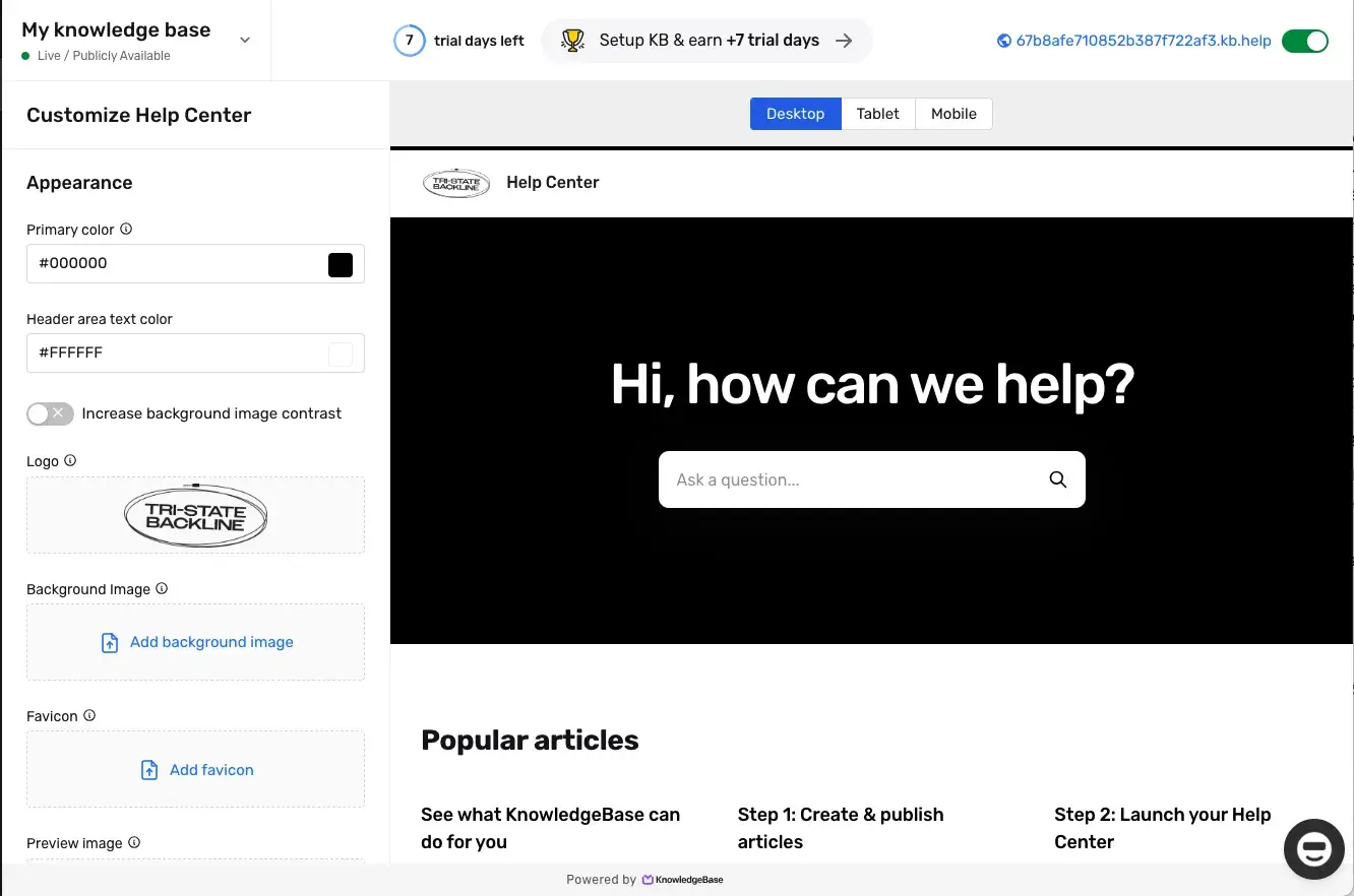 testing out knowledgebase knowledge management solution