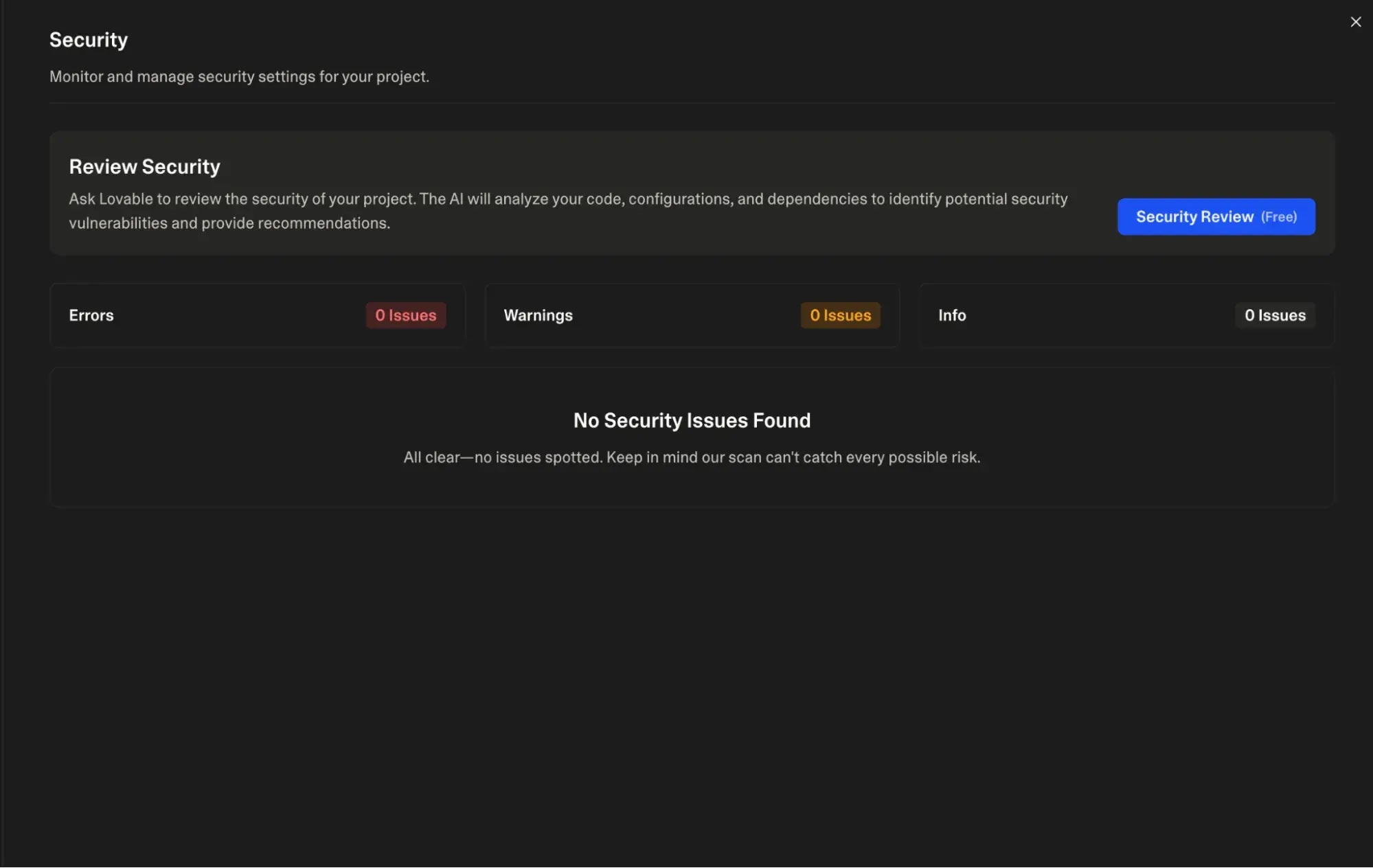lovable’s security review