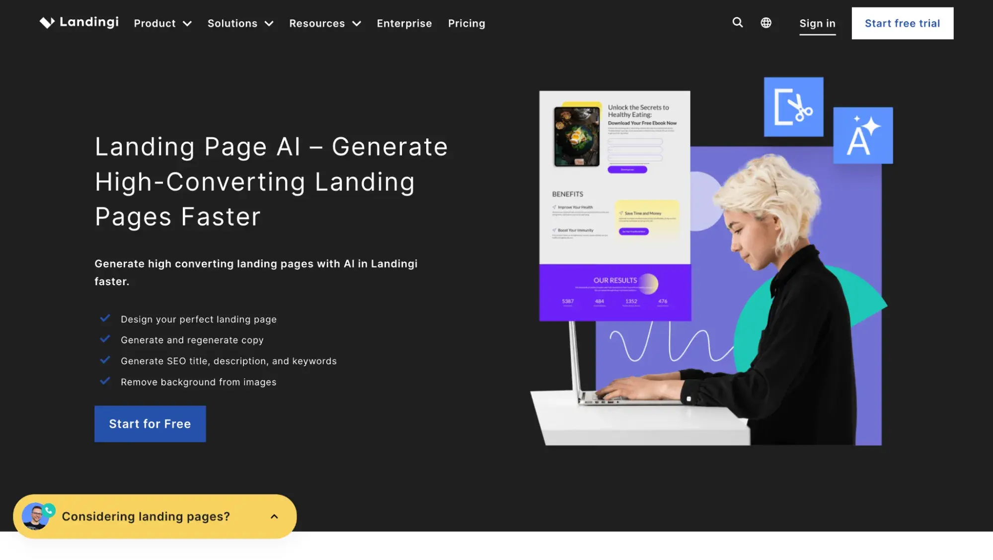 ai landing page builder: landingi
