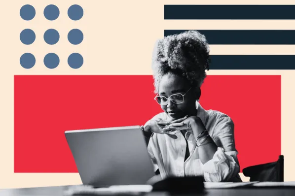 woman learns how to create a lead generation website on the ̽ѡ blog