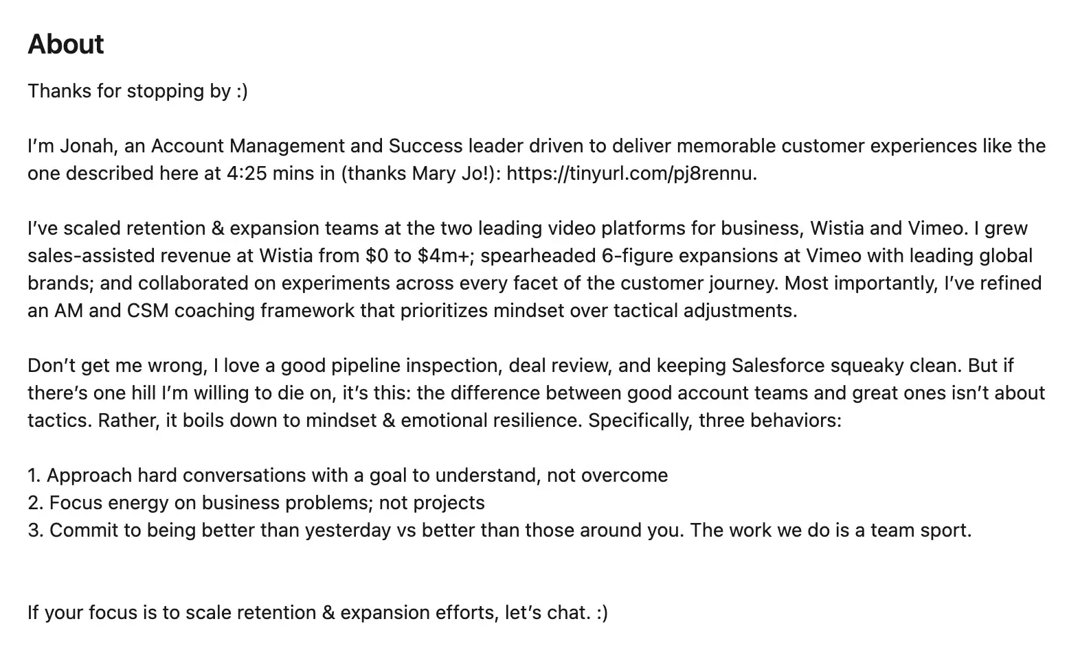 how to write a linkedin summary, jonah silberg linkedin summary