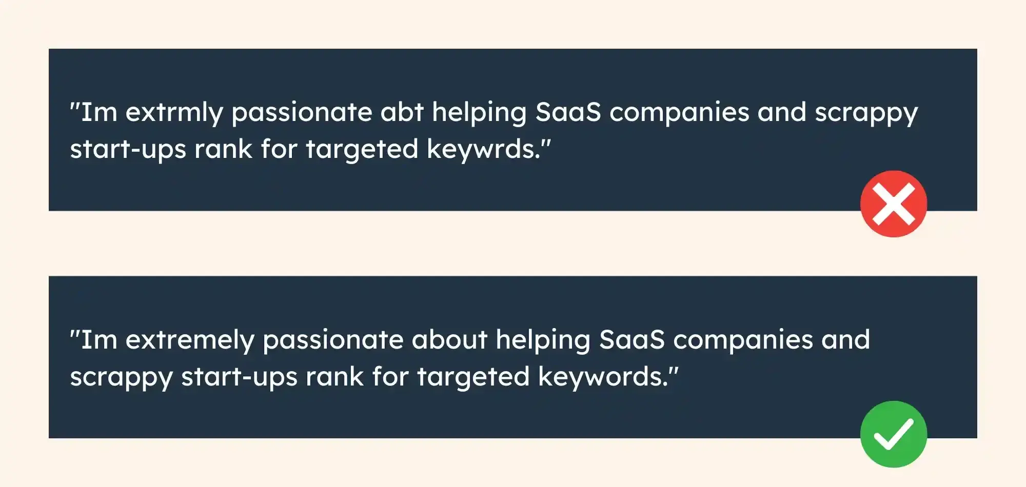 how to write a linkedin summary, spelling or grammatical errors
